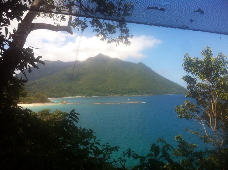 View from the top of the zip line in Sabang