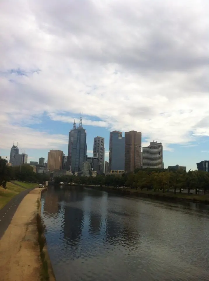 Melbourne skyline from the Yarra river