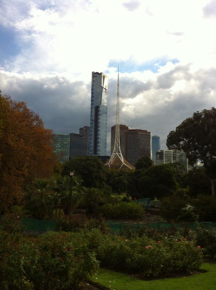 View of Eureka Skydeck from Botanical Gardens