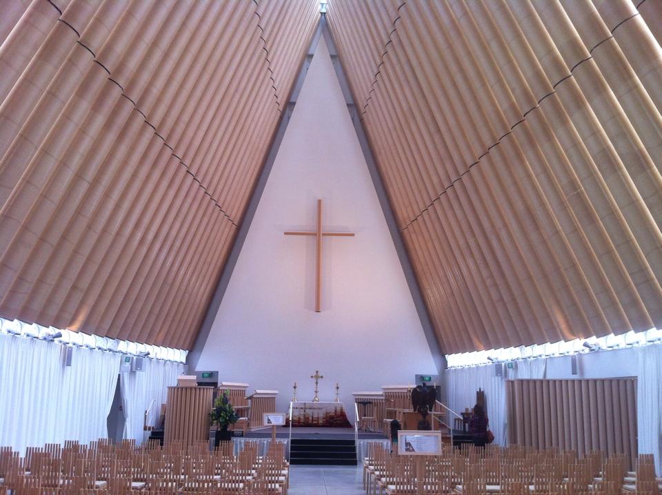 Inside the Cardboard Cathedral