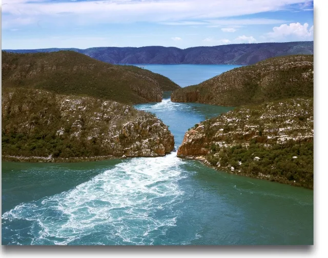 Horizontal waterfalls one of the most unusual places in Australia