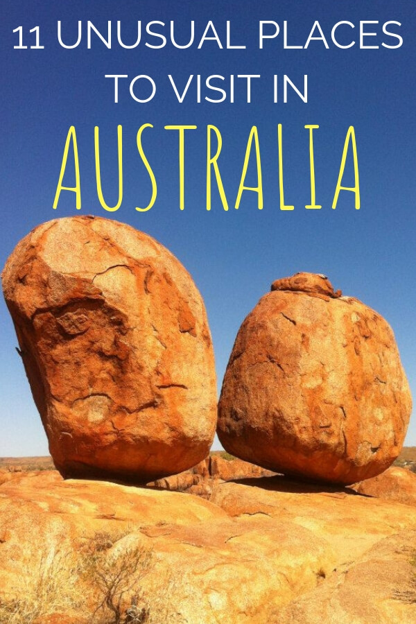 Unusual places to visit in Australia pin
