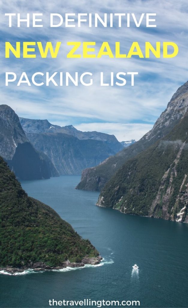 New Zealand packing list pin