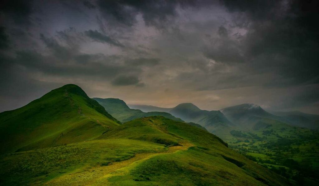 Green hills in the Lake District