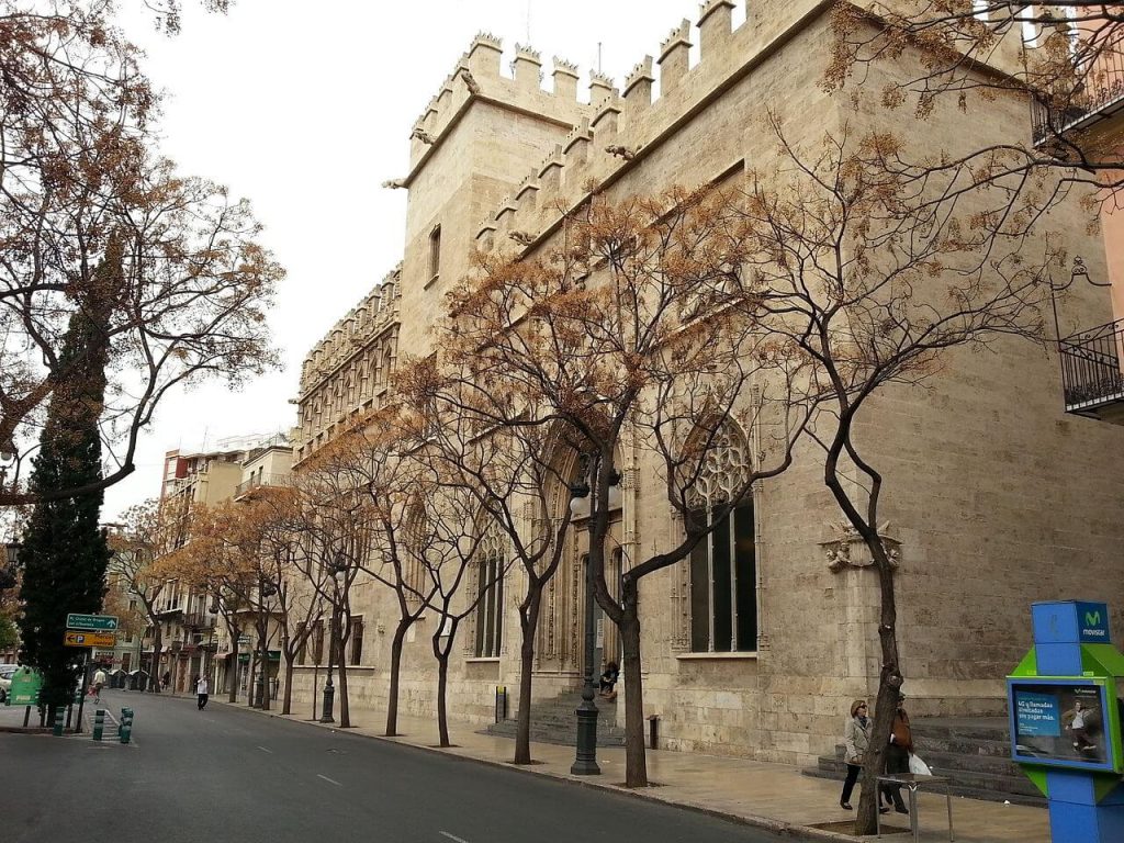 View of the outside of Llotja de la Sea