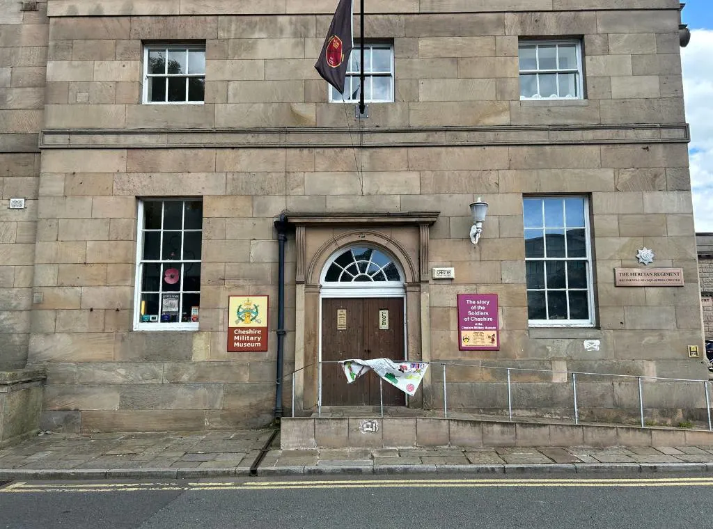 view of the entrance to the cheshire Military Museum