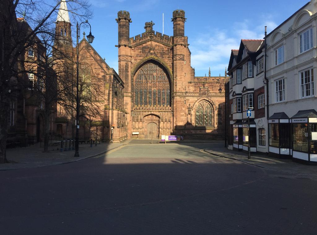 The entrance to Chester Cathedral