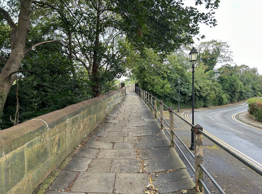 a section of the roman walls in chester