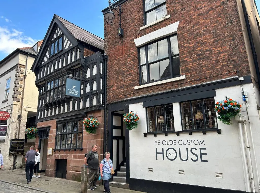 Mock Tudor Exterior of the Ye Olde Custome House in Chester