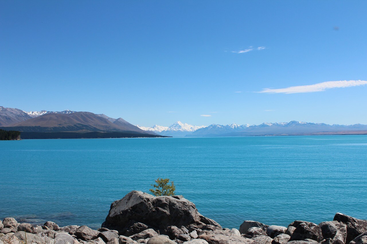 View of the water at Lake Pukaki