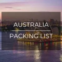 australia packing list