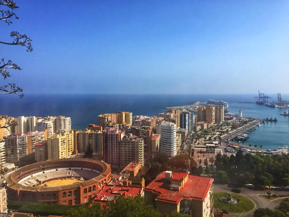 Malaga from Castillo Gibralfaro