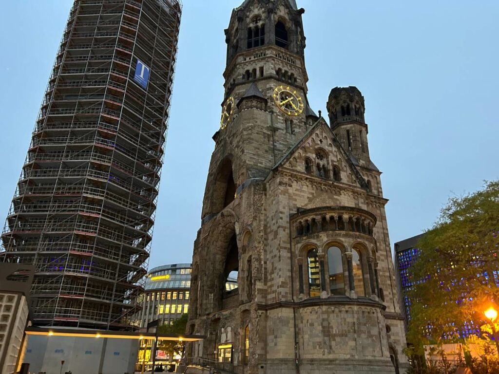 outside the Kaiser Wilhelm Memorial Church