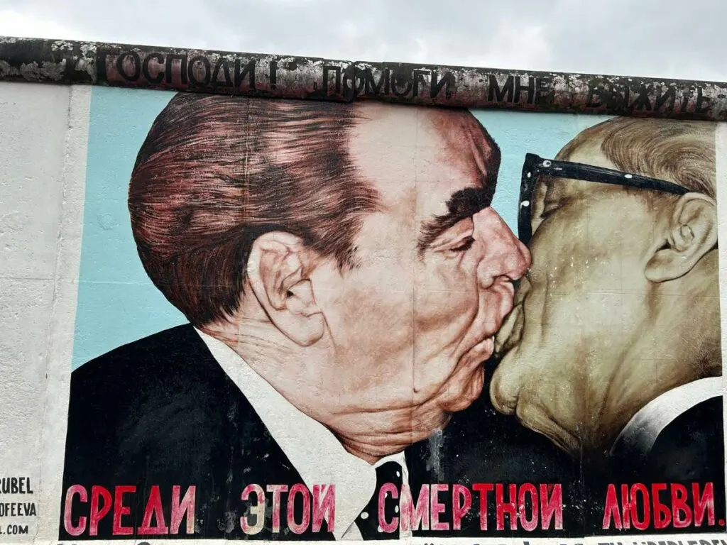 My God, Help Me Survive This Deadly Love mural at the East Side Gallery in Berlin