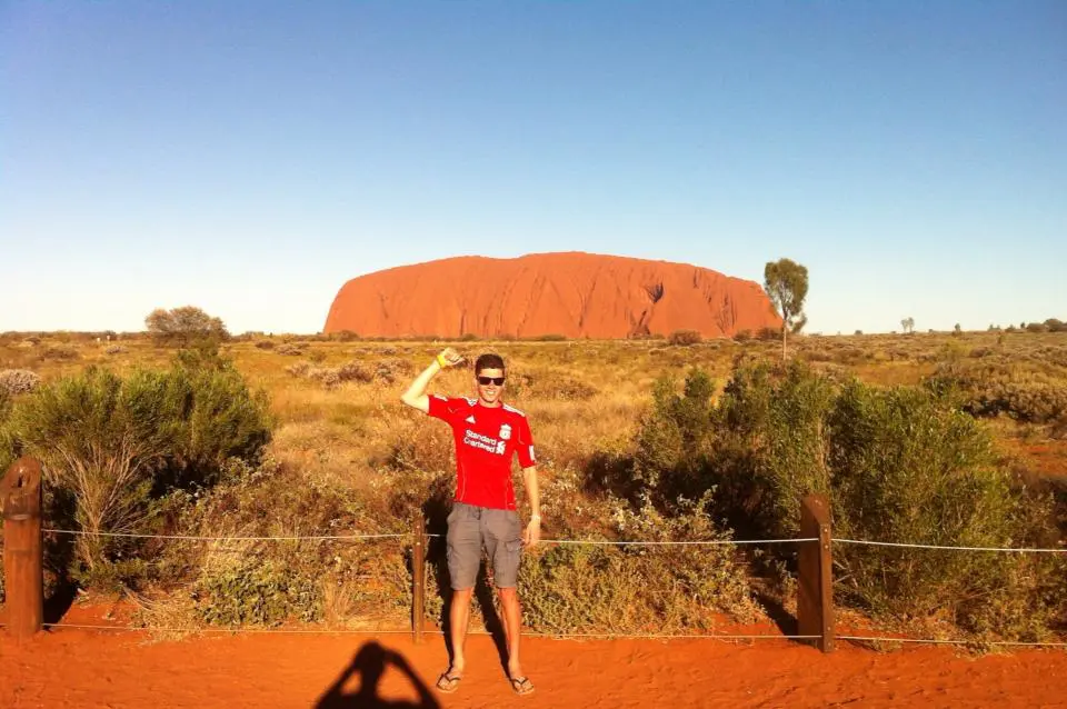 In front of Uluru