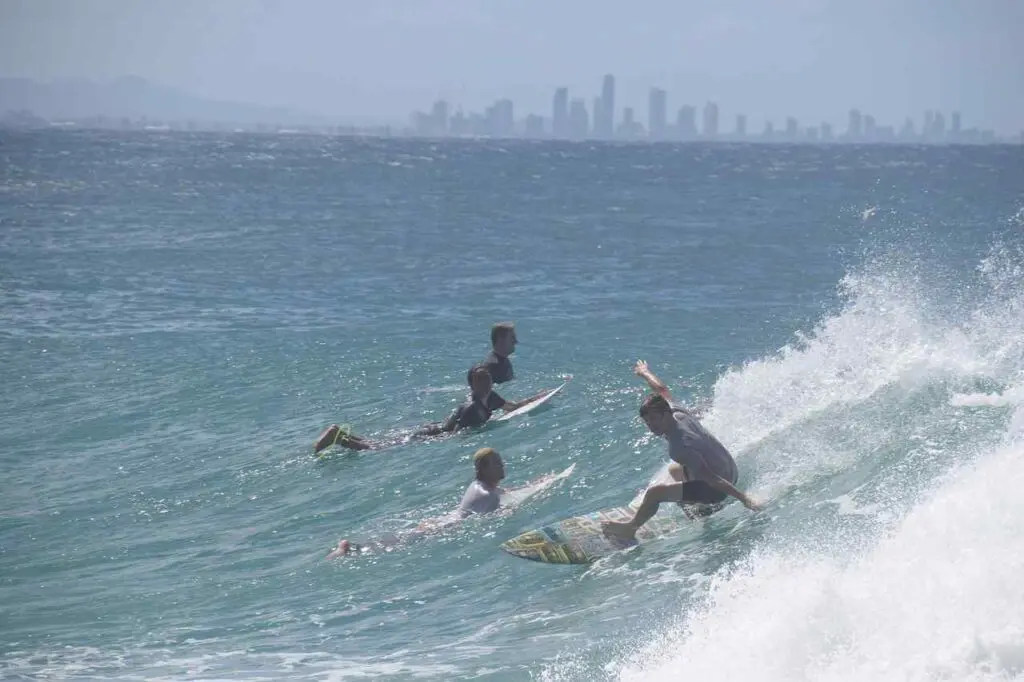 Surfing on the Gold Coast