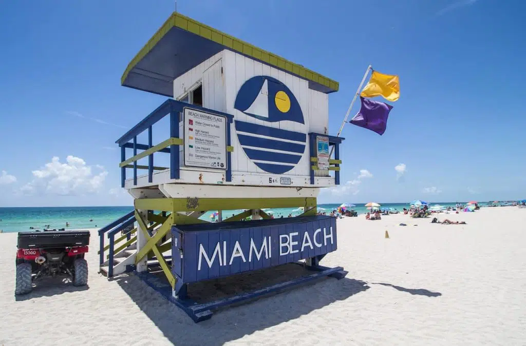 Lifeguard station at Miami Beach