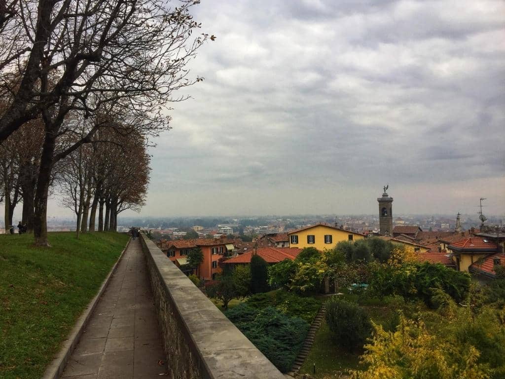 View of Bergamo from the upper city