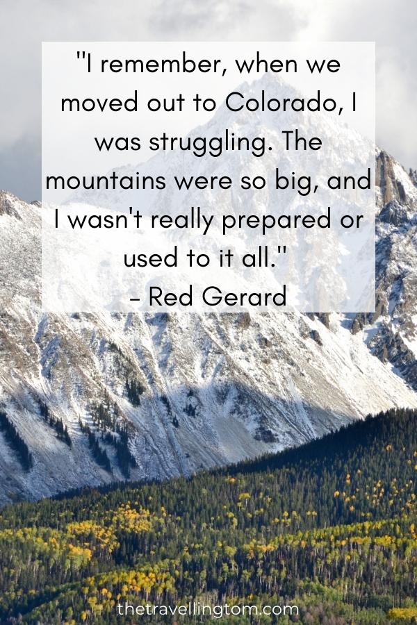 Colorado quote about mountains