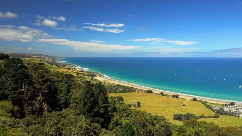 view of the beach at apollo bay