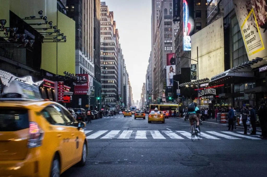 busy street in new york