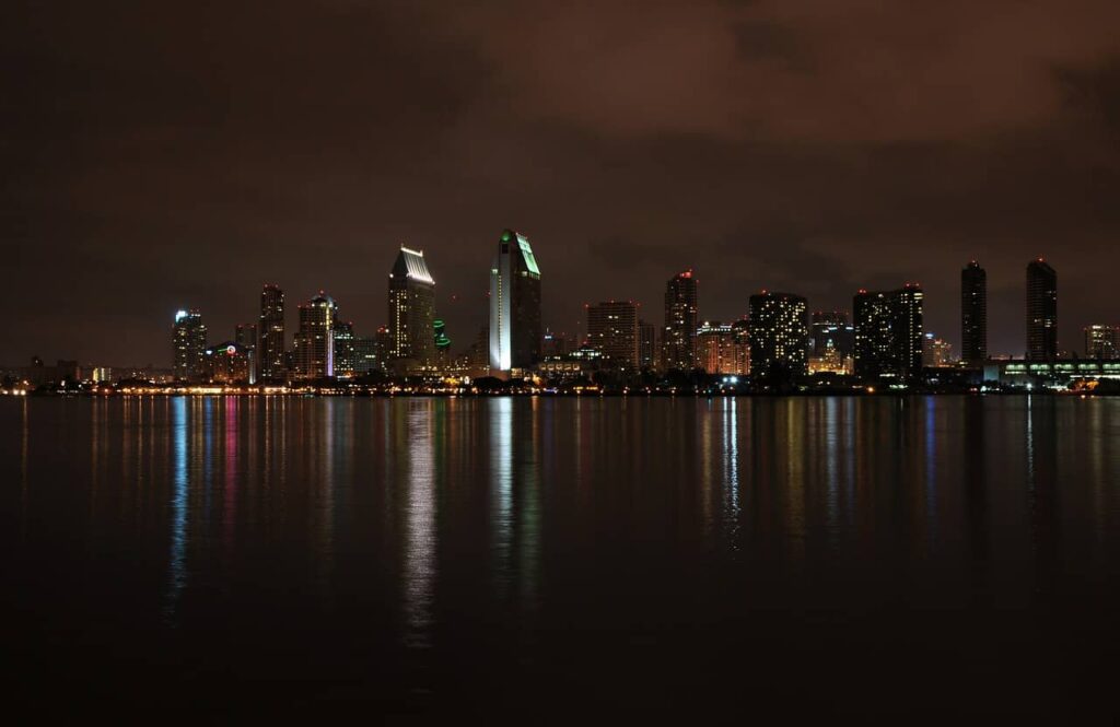 san diego skyline at night