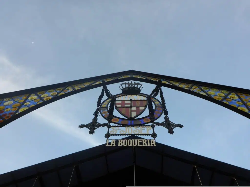 sign over the entrance to la boqueria