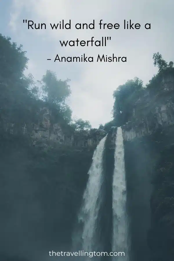 inspirational waterfall quote