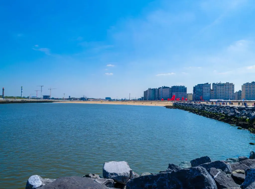 view of the beach at Ostend