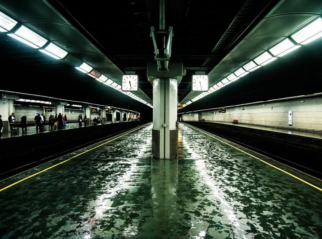 a platform in a station at Brussels