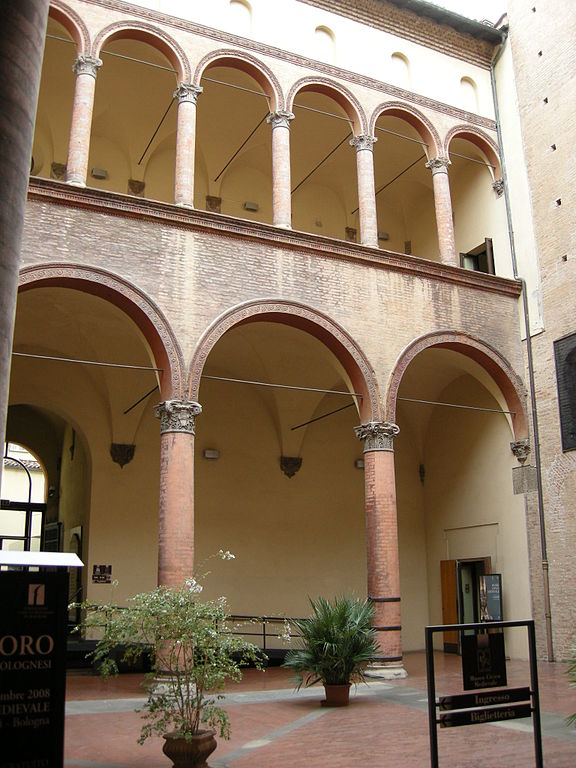 exterior of the medieval museum in Bologna