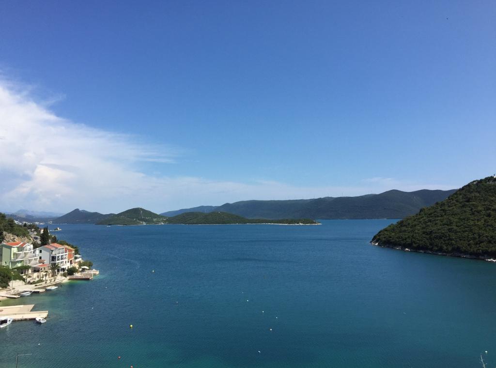 View of the Dalmatian Coast with the sea and hills visible