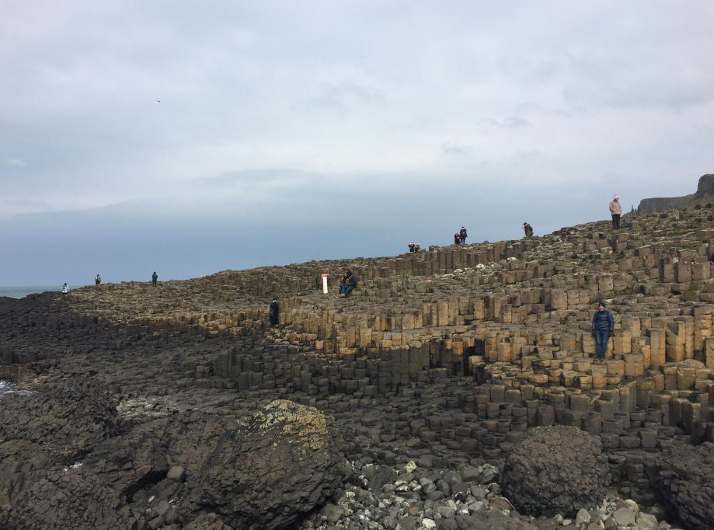 The Giant's Causeway with the famous rock structure visible
