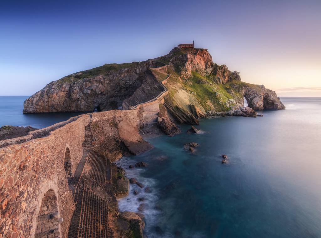 view of the bridge leading to San Juan de Gaztelugatxe