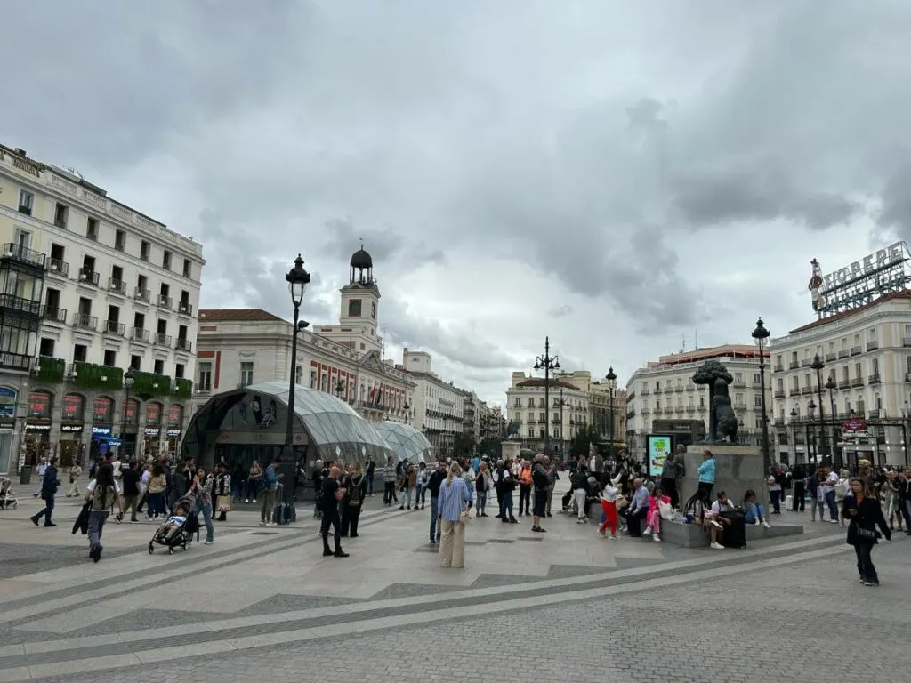 outside puerta del sol metro station