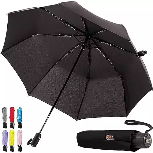 Gorilla Grip Windproof Compact Stick Umbrella