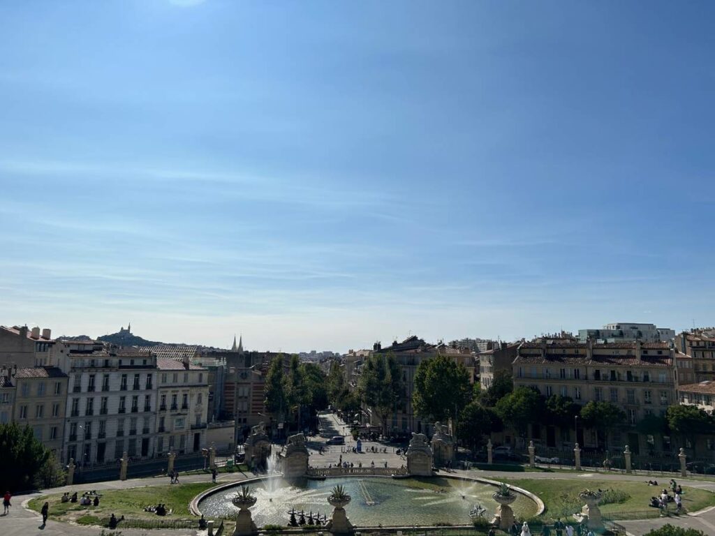 view from palais longchamp