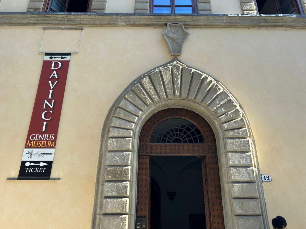 Entrance to the Leonardo DaVinci Museum in Florence