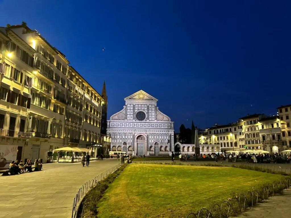 Piazza Santa Maria Novella at night
