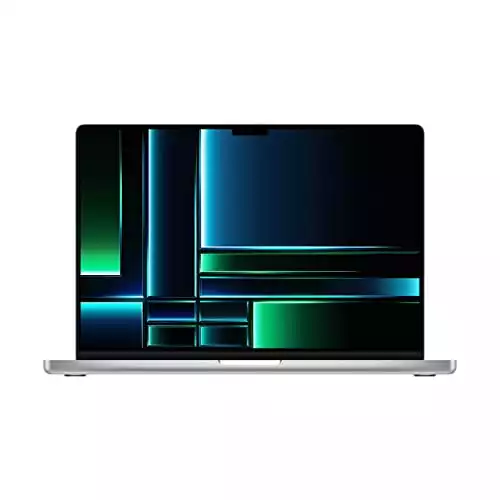 Apple 2023 MacBook Pro Laptop M2 Pro chip with 12‑core CPU and 19‑core GPU: 16.2-inch Liquid Retina XDR Display, 16GB Unified Memory, 512GB SSD Storage. Works with iPhone/iPad; Silver