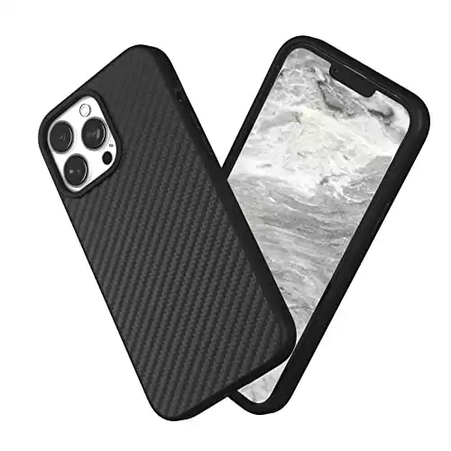RhinoShield Case Compatible with [iPhone 13 Pro Max] | SolidSuit - Shock Absorbent Slim Design Protective Cover with Premium Matte Finish 3.5M / 11ft Drop Protection - Carbon Fiber