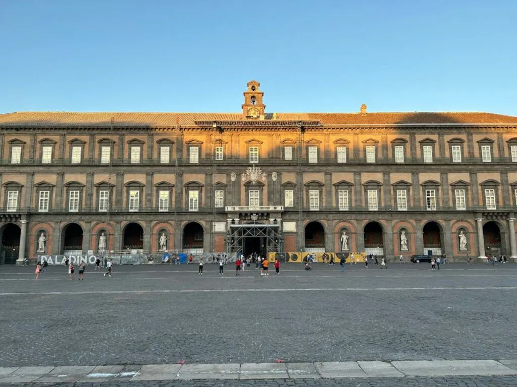 exterior of the royal palace in Naples