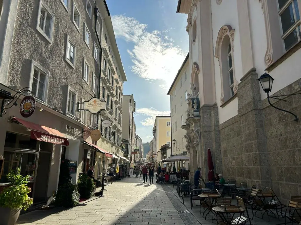 walking around the streets of salzburg