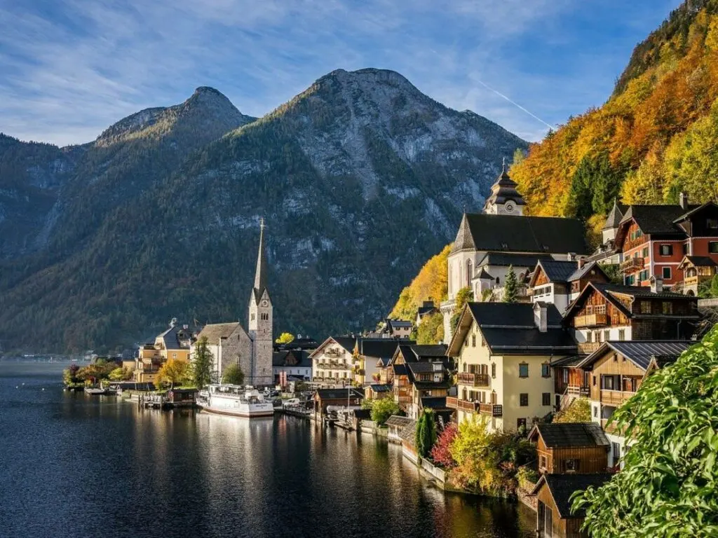 view of the lake at hallstatt