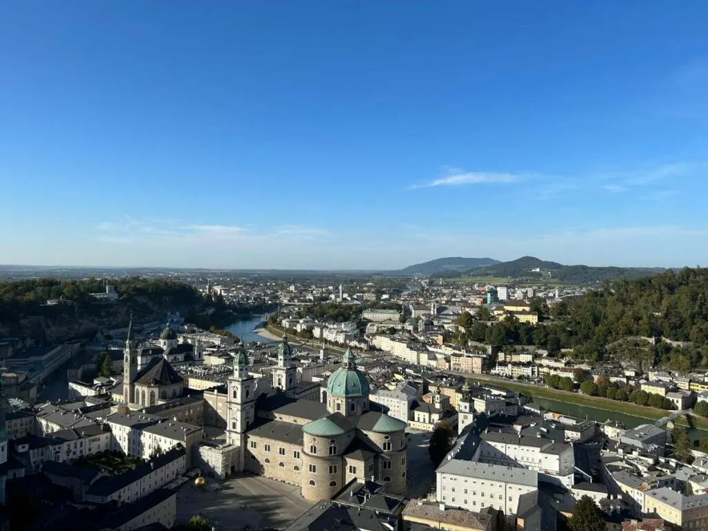 view of salzburg from festung hohensalzburg