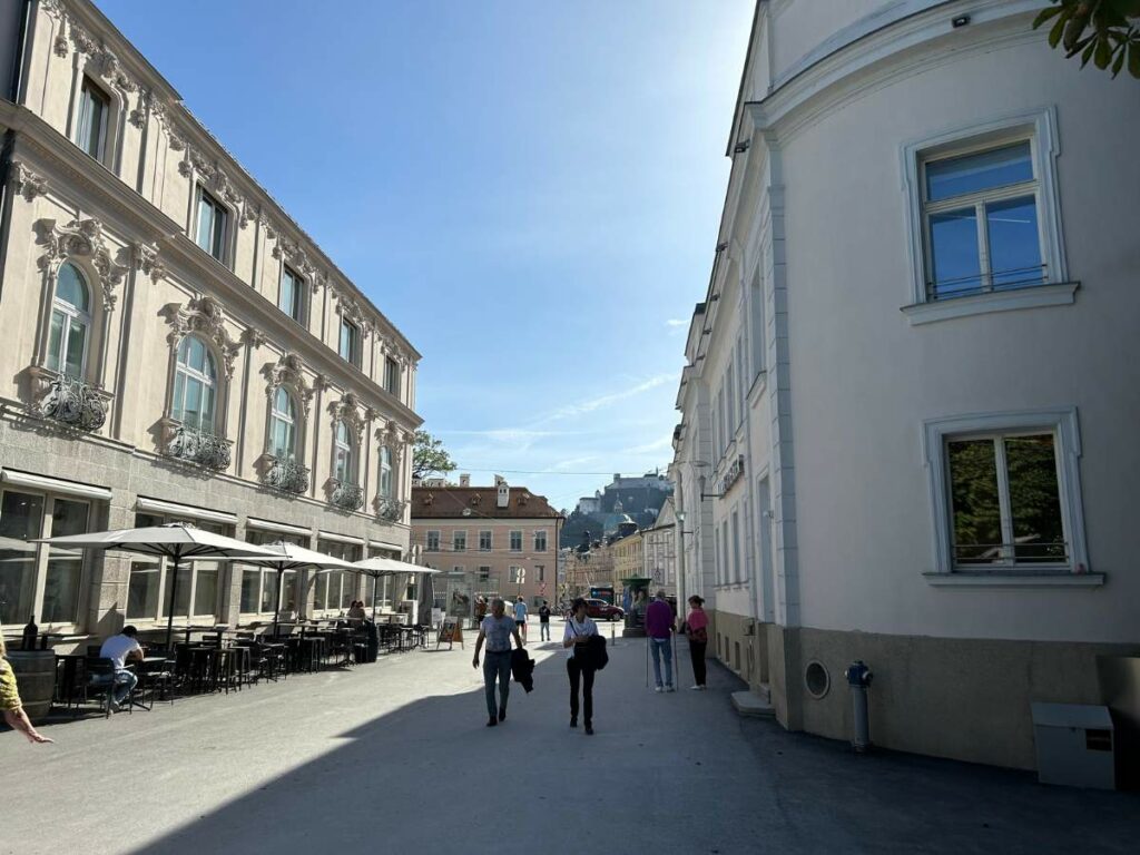 walking around the streets of salzburg